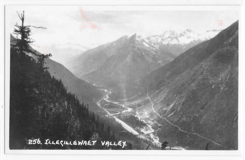 RPPC Real Photo Postcard Illecillewaet Valley Glacier Park Canada Columbia Mts