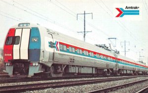 Railroad  AMTRAK METROLINER TRAIN ADVERTISING  Vintage Chrome Postcard