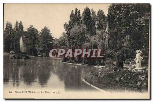 Old Postcard The park Montelimar