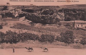Jerusalem Gordon's Calvary Grotte De Jeremie Israel Old Postcard