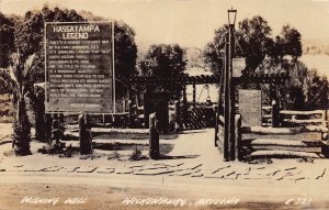 J76/ Wickenburg Arizona RPPC Postcard c1940s Cline Wishing Well  119