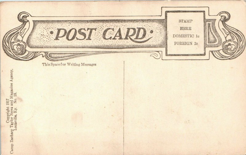 1910s WWI Brig-General Wilder Camp Zachary Taylor Louisville Kentucky Postcard