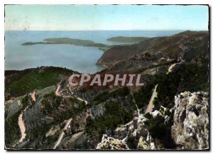 Postcard Modern Riviera's Nest of Eze Village Eagle Cap Ferrat Villefranche B...