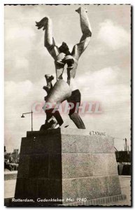 Old Postcard Netherlands Rotterdam Gendenkteben Mei 1940