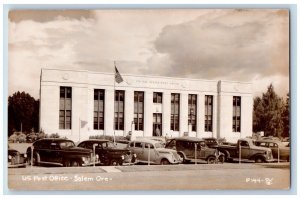 Salem Oregon OR Postcard RPPC Photo US Post Office Building Cars Scene c1910's