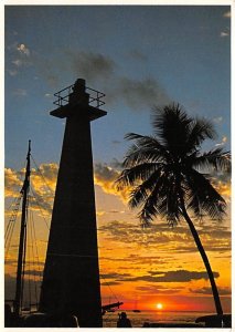 Lighthouse nighttime scenery Writing on Back