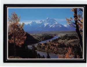 Postcard Towering over the Snake River Overlook Grand Teton National Park WY USA