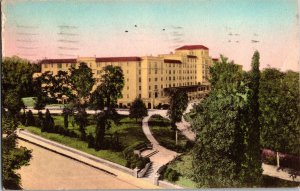 View of Bon Air Hotel, Augusta GA Hand Colored c1941 Vintage Postcard K64