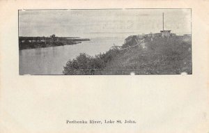 Peribonka Quebec Canada Lake St John River Scenic View Vintage Postcard AA66068