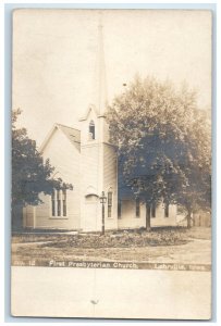 c1910's First Presbyterian Church Lohrville Iowa IA RPPC Photo Antique Postcard