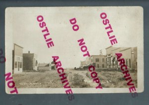 Chelsea SOUTH DAKOTA RPPC c1910 MAIN STREET nr Aberdeen Mellette 27 PEOPLE! SD