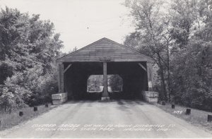 Indiana Nashville Covered Bridge 1955 Real Photo