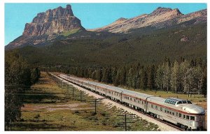 Canadian Pacific Railway's Canadian Train w/ Mt Eisenhower Postcard