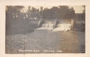 E43/ Orland Indiana In Real Photo RPPC Postcard c1920s The Upper Dam