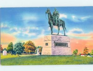 Unused 1950's GEORGE MEADE CIVIL WAR MONUMENT Gettysburg Pennsylvania PA F2408