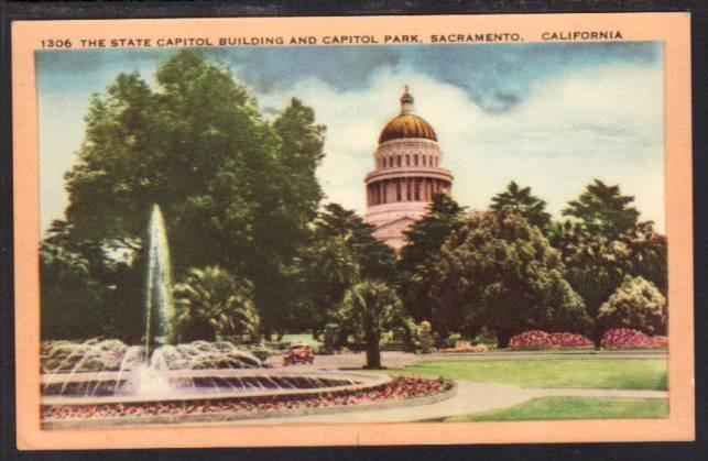 State Capitol Sacramento CA Postcard 4210