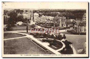 Old Postcard Panorama Cabourg taken the casino gardens