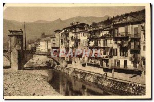 Old Postcard Sospel Old Houses On Bevera