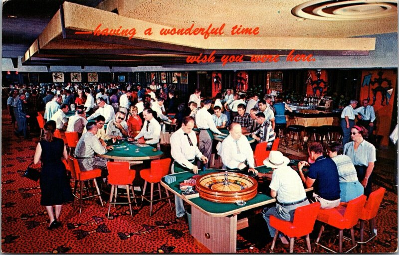Postcard Interior of a Gambling Casino in Las Vegas, Nevada~132804