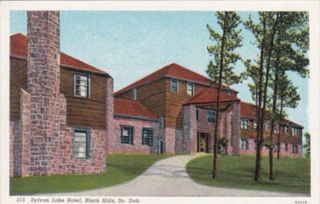 South Dakota Black Hills Sylvan Lake Hotel Curteich 1940