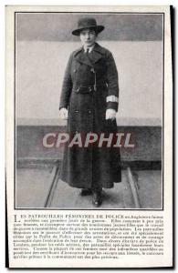 Old Postcard Patrols feminine Woman Police