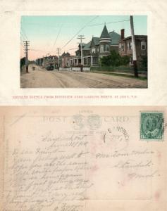 ST.JOHN N.B. CANADA DOUGLAS AVENUE FROM RIVERVIEW PARK ANTIQUE POSTCARD