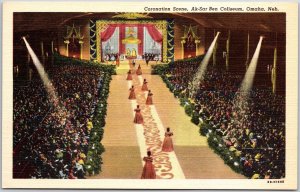 Coronation Scene Ak-Sar Ben Coliseum Omaha Nebraska NB Postcard