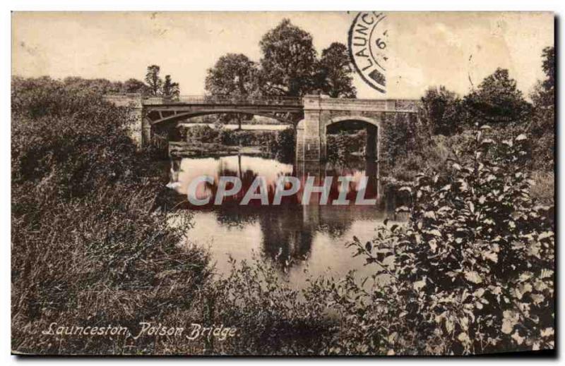 UK Launceston Polson Bridge Old Postcard