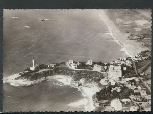 France Postcard - Aerial View of Biarritz - Phare Et Plage  T8791