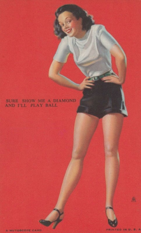 AS: Pinup girl , Show me....I'll play ball , 1940s