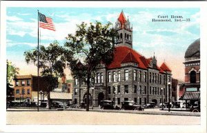 Postcard COURT HOUSE SCENE Hammond Indiana IN AM0599