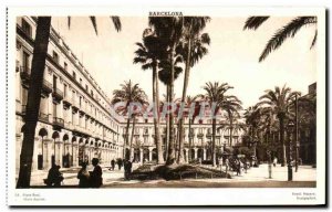 Old Postcard Barcelona Plaza Real