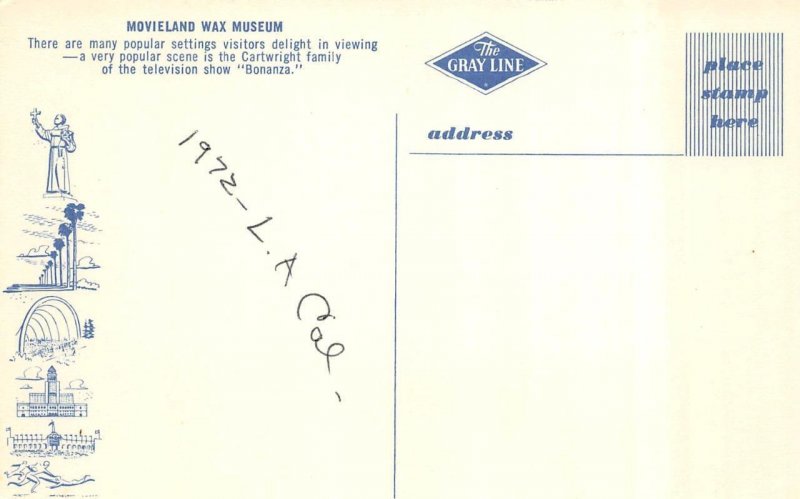 2~Postcards NV Nevada  PONDEROSA RANCH~Bonanza TV Show & Wax Cartwright Family 