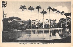 Codrington College and Lake Barbados West Indies Unused 