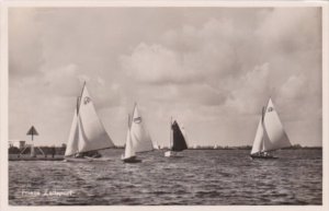 Netherlands Friese Zeitsport Sailboats Real Photo