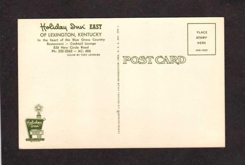 KY Holiday Inn Hotel Motel East Lexington Kentucky Postcard PC Interior