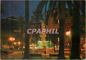 Postcard Modern Margherita Ligure (GE) Monument Christopher Colombo Night