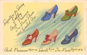 Sleby Arch Curve Ladies Shoes Advertising Vintage Postcard AA71491