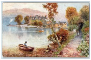 1905 Ferry Hotel Windermere Picturesque English Lakes Oilette Tuck Art Postcard