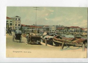 3147140 SINGAPORE Boat Quay Vintage undivided back postcard