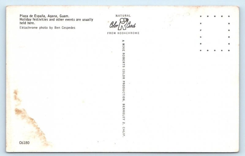 Plaza de Espana AGANA Guam Postcard