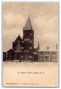 c1905 St. Kieran's Church Berlin New Hampshire NH Unposted Antique Postcard 