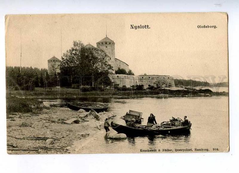 191358 FINLAND Savonlinna NYSLOTT Olofsborg Vintage postcard