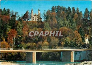 Modern Postcard Bad Tolz Neue Isarbr�cke put Kalvarienberg