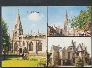 Lincolnshire Postcard - Views of Sleaford    T4214