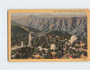 Postcard Mount Wilson Observatory Los Angeles California USA