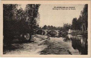 CPA saint-pourcain-sur-sioule dam and bridge over the sioule (1221219) 