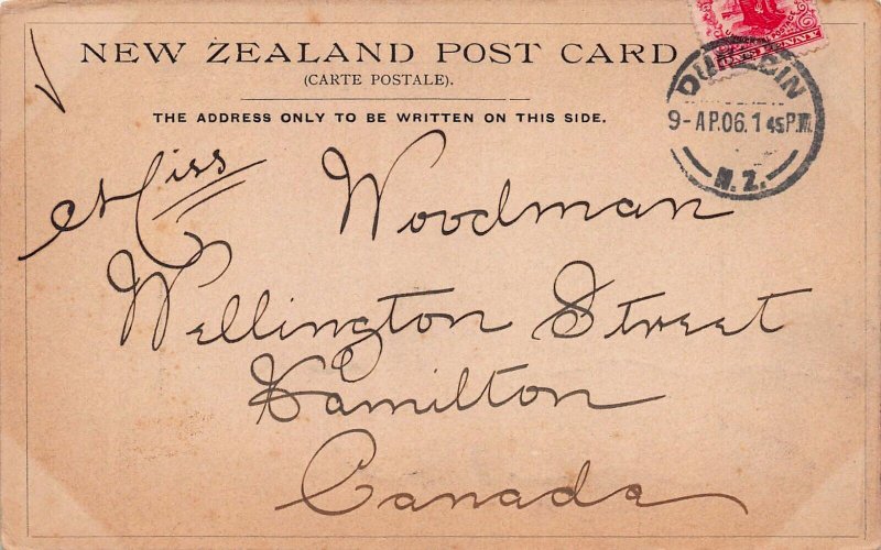 Law Courts, Dunedin, New Zealand, Early Postcard, Used in 1906