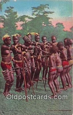Curious Native Dances Africa Unused 