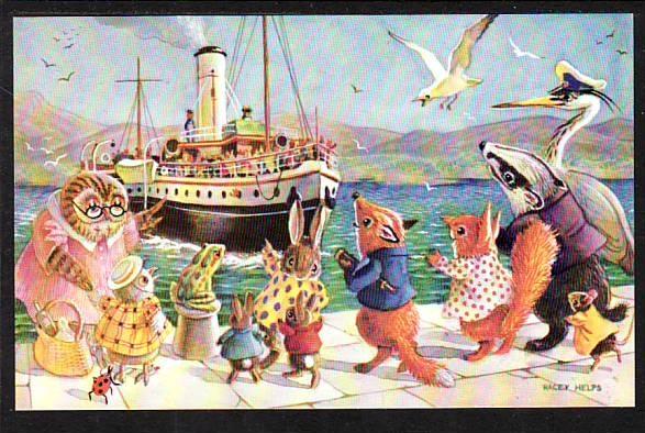 Waiting for the Steamer Racey Helps Post Card  5128